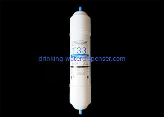 Formo el cartucho de filtro en línea Poste-activado del carbono T33, cartuchos de filtro en línea del agua potable